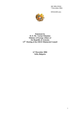 Statement by H. E. Mr. Vartan Oskanian, Minister of Foreign Affairs of the Republic of Armenia