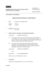 Journal of the 588th Plenary Meeting of the Forum for Security Co-operation