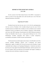 Report to the Parliamentary Assembly's 10th Annual Session