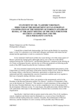 Statement by the Delegation of the Russian Federation on the 2009 Annual Security Review Conference