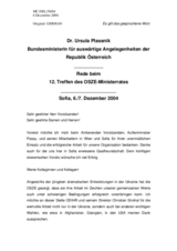 Statement by Dr. Ursula Plassnik, Federal Minister for Foreign Affairs of the Republic of Austria (de)