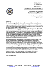 Statement by the Delegation of the United States on the parliamentary elections in Albania