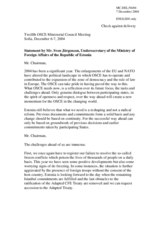 Statement by Mr. Sven Jurgenson, Undersecretary of the Ministry of Foreign Affairs of the Republic of Estonia