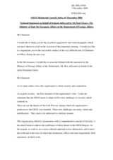 National Statement on behalf of Ireland, delivered by Mr Noel Treacy, TD, Minister of State for European Affairs at the Department of Foreign Affairs