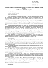 Speech by the Head of Delegation of the Republic of Uzbekistan