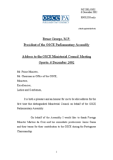Address to the Tenth OSCE Ministerial Council
