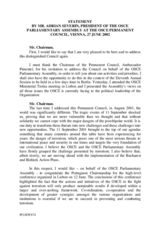 Statement at the OSCE Permanent Council