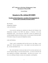 Remarks at the 107th Conference of the Inter-Parliamentary Union