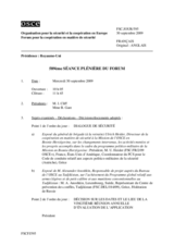 Journal of the 589th Plenary Meeting of the Forum for Security Co-operation (fr)