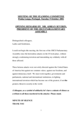 Opening speech at the meeting of the Standing Committee