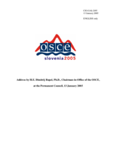 Address by OSCE Chairman-in-Office Dimitrij Rupel at the 540th Plenary Meeting of the Permanent Council