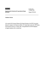 Statement by the Delegation of the Russian Federation in response to the Chairman-in-Office of the OSCE, H.E. Dimitrij Rupel (ru)