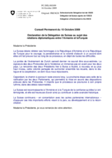 Statement by the Delegation of Switzerland on Armenia and Turkey (fr)