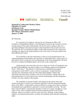 Statement by the Delegation of Canada in response to the Chairman-in-Office of the OSCE, H.E. Dimitrij Rupel