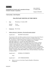 Journal of the 591st Plenary Meeting of the Forum for Security Co-operation