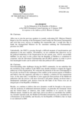 Statement by the Delegation of the Republic of Moldova in response to the Chairman-in-Office of the OSCE, H.E. Dimitrij Rupel