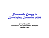 Presentation by Wolfgang Palz, World Council for Renewable Energy