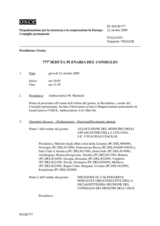 Journal of the 777th Plenary Meeting of the Permanent Council (it)