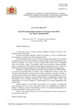 Statement by the Delegation of Georgia in response to the address by the Minister of Foreign Affairs of Lithuania, Vygaudas Usackas