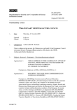 Journal of the 778th Plenary Meeting of the Permanent Council