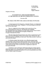 Statement by the Delegation of Germany on the winners of the OSCE video contest on the theme of civil society