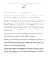 Press communique of the Co-Chairs of the Geneva Discussions