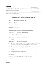 Journal of the 594th Plenary Meeting of the Forum for Security Co-operation