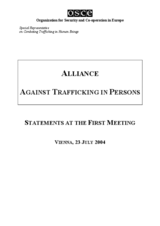 Statements from the First Conference of the Alliance Against Trafficking in Persons