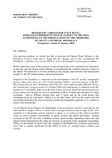 Remarks by the Delegation of Turkey in response to the Vice Prime Minister and Minister for Foreign Affairs of Luxembourg, Mr. Jean Asselborn