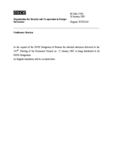 Statement by Ambassador Viktar Gaisenak, Permanent Representative of the Republic of Belarus, at the meeting of the OSCE Permanent Council  (ru)