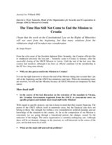 Interview with the Head of the OSCE Mission to Croatia, Jutarnji list