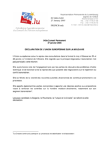 Statement made by Delegation of Luxembourg/EU (with the candidate countries Bulgaria, Croatia, Romania and Turkey in alignment) on the Odessa consultations and the conflict settlement in Transdnistria