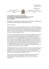Statement by the Delegation of Canada in response to the report by the Director of ODIHR, Ambassador Janez Lenarcic