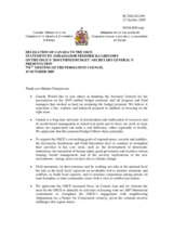 Statement by the Delegation of Canada in response to the presentation by the OSCE Secretary General of the 2010 Unified Budget Proposal