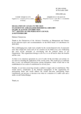 Statement by the Delegation of Canada on the OSCE Scales of Contribution