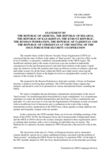 Statement by the Delegation of the Russian Federation, also on behalf of member States of the Collective Security Treaty Organization (CSTO) on drafting a Treaty on European Security