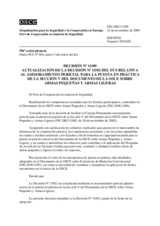 Forum for Security Co-operation Decision No. 11/09: Update of FSC Decision No. 15/02 on Expert Advice on Implementation of Section V of the OSCE Document on Small Arms and Light Weapons (es)