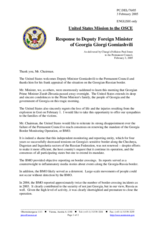 Statement by the Delegation of the United States of America in response to the Deputy Minister for Foreign Affairs of Georgia, H.E. George Gomiashvili
