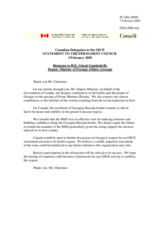 Statement by the Delegation of Canada in response to the Deputy Minister for Foreign Affairs of Georgia, H.E. George Gomiashvili