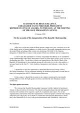 Statement by the Delegation of Algeria in response to the address by the Chairman-in-Office of the OSCE, Secretary of State and Minister for Foreign Affairs of the Republic of Kazakhstan, Kanat Saudabayev