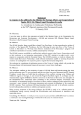 Statement by the Delegation of Ukraine on behalf of the Member States of GUAM in response to the address by the Minister for Foreign Affairs and Co-operation of Spain, Miguel Angel Moratinos