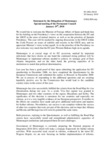 Statement by the Delegation of Montenegro in response to the address by the Minister for Foreign Affairs and Co-operation of Spain, Miguel Angel Moratinos