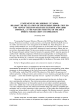 Statement by the Delegation of the Russian Federation on the draft decision on conflict prevention and crisis management in the OSCE area