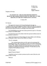 Statement by the Delegation of Germany on the assessment of the 2009 parliamentary elections in Germany by the Office for Democratic Institutions and Human Rights (ODIHR)