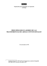Principles Governing Conventional Arms Transfers (es)