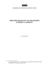 Principles Governing Conventional Arms Transfers (fr)
