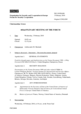 Journal of the 602nd Plenary Meeting of the Forum for Security Co-operation