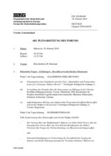 Journal of the 603rd Plenary Meeting of the Forum for Security Co-operation (de)