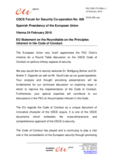 Statement by the Spanish Presidency of the Council of the European Union on the Roundtable on the Principles inherent in the Code of Conduct