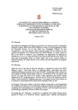 Statement by the Delegation of Serbia in response to the report by the Head of the OSCE Mission to Serbia, Ambassador Dimitrios Kypreos